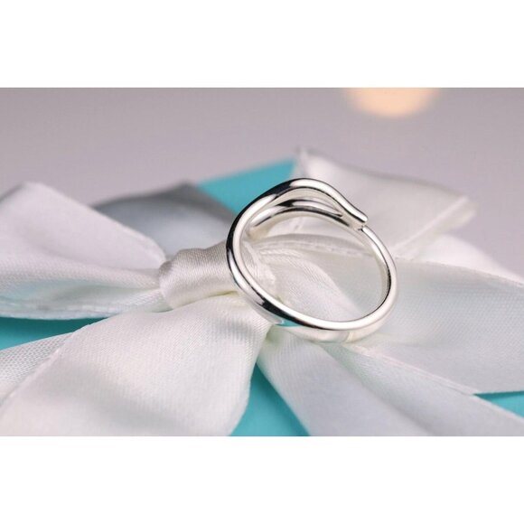 Tiffany & Co. Elsa Peretti Open Teardrop Snake Ring in Sterling Silver Size 6 - Picture 4 of 11